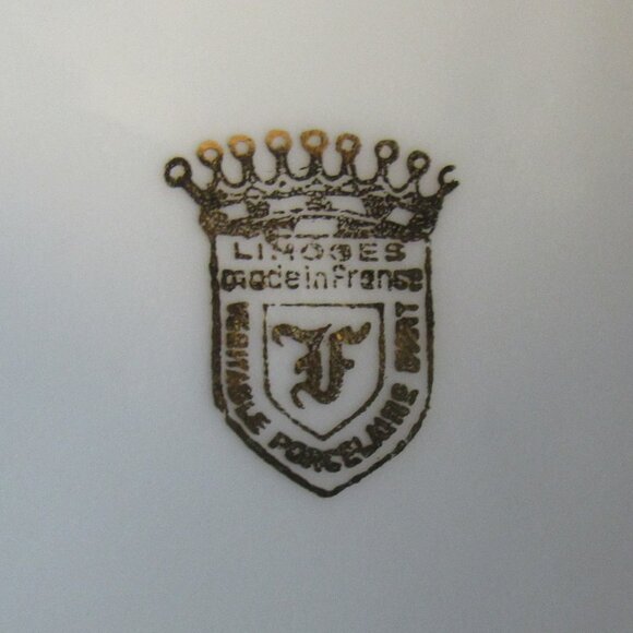 Limoges Dresser Dish, Fragonard’s ‘The Happy Lovers’ Design, Gold Gilt Trim J545 - Picture 4 of 6